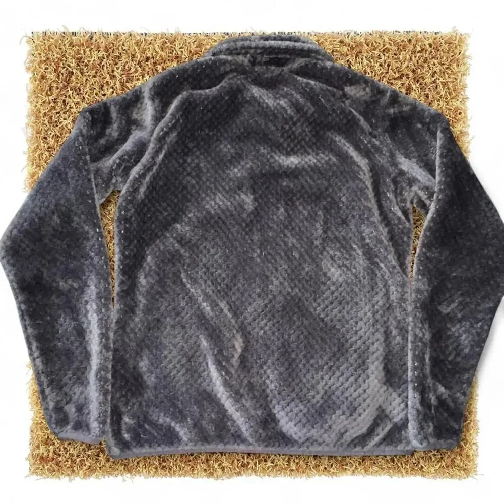 Women’s Columbia Black crushed velvet zip up hoodie with pockets Size M #velvet